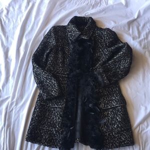 Nanette Lepore feather coat